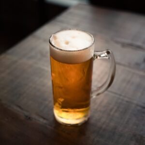 full clear glass beer mug
